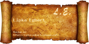 Lipka Egbert névjegykártya